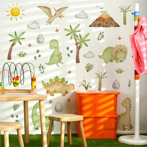 Runtoo Wandtattoo Dinosaurier Baby Wandsticker Dino Aquarell Vulkan Palmen Blätter Wandaufkleber Kinderzimmer Babyzimmer Mädchen Junge Schlafzimmer Wanddeko Runtoo Wandtattoo Dinosaurier Baby Wandsticker Dino Aquarell Vulkan Palmen Blätter Wandaufkleber Kinderzimmer Babyzimmer Mädchen Junge Schlafzimmer Wanddeko von Runtoo