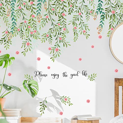 Runtoo Wandtattoo Hängende Pflanzen Grün Wandsticker Blätter Blumen Pflanzen Wandaufkleber Wohnzimmer Schlafzimmer Kinderzimmer Babyzimmer Wanddeko Runtoo Wandtattoo Hängende Pflanzen Grün Wandsticker Blätter Blumen Pflanzen Wandaufkleber Wohnzimmer Schlafzimmer Kinderzimmer Babyzimmer Wanddeko von Runtoo