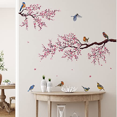 Runtoo Wandtattoo Kirschblüte Wandsticker Blumen Rosa Ast Baum Vögel Aquarell Wandaufkleber Wohnzimmer Schlafzimmer Kinderzimmer Babyzimmer Flur Wanddeko Runtoo Wandtattoo Kirschblüte Wandsticker Blumen Rosa Ast Baum Vögel Aquarell Wandaufkleber Wohnzimmer Schlafzimmer Kinderzimmer Babyzimmer Flur Wanddeko von Runtoo