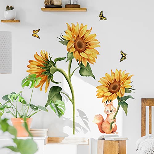 Runtoo Wandtattoo Sonnenblumen Wandsticker Retro Vintage Blumen Wandaufkleber Wohnzimmer Schlafzimmer Kinderzimmer Babyzimmer Wanddeko Runtoo Wandtattoo Sonnenblumen Wandsticker Retro Vintage Blumen Wandaufkleber Wohnzimmer Schlafzimmer Kinderzimmer Babyzimmer Wanddeko von Runtoo