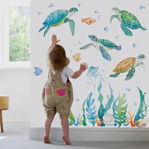 Runtoo Wandtattoo Unter dem Meer Wandsticker Meeresschildkröten Seetang Wandaufkleber Badezimmer Babyzimmer Kinderzimmer Wanddeko Runtoo Wandtattoo Unter dem Meer Wandsticker Meeresschildkröten Seetang Wandaufkleber Badezimmer Babyzimmer Kinderzimmer Wanddeko von Runtoo