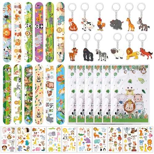 Dschungel Safari Mitgebsel Kindergeburtstag Geschenk, 56 Stück Kinder Geburtstag Tiere Partytüten Gastgeschenke Geschenktüten Aufkleber Schnapparmband Schlüsselanhänger Give Aways für Jungen Mädchen Dschungel Safari Mitgebsel Kindergeburtstag Geschenk, 56 Stück Kinder Geburtstag Tiere Partytüten Gastgeschenke Geschenktüten Aufkleber Schnapparmband Schlüsselanhänger Give Aways für Jungen Mädchen von Runyuzi