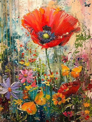 Abstrakt Malen Nach Zahlen Erwachsene Groß 70x90cm,Malen Nach Zahlen Blume,Bastelset Set für Erwachsene,DIY Handgemalt Ölgemälde Leinwand Kit mit Pinseln Acrylfarben,Home Dekor Frauen Geschenk M-564 Abstrakt Malen Nach Zahlen Erwachsene Groß 70x90cm,Malen Nach Zahlen Blume,Bastelset Set für Erwachsene,DIY Handgemalt Ölgemälde Leinwand Kit mit Pinseln Acrylfarben,Home Dekor Frauen Geschenk M-564 von Ruohuo