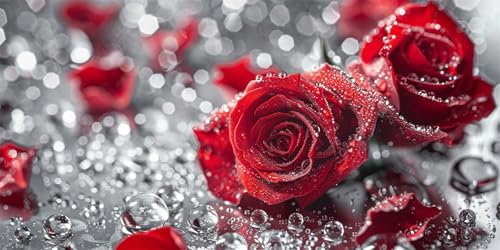 Ruohuo 5D Diamond Painting Rosen Diamant Painting Bilder Kristall Diamond Painting Erwachsene, DIY Diamant Kunst Malerei Stickerei Kreuzstich Set Home Wanddeko Aesthetic, Geschenke für Frauen 30x60cm Ruohuo 5D Diamond Painting Rosen Diamant Painting Bilder Kristall Diamond Painting Erwachsene, DIY Diamant Kunst Malerei Stickerei Kreuzstich Set Home Wanddeko Aesthetic, Geschenke für Frauen 30x60cm von Ruohuo