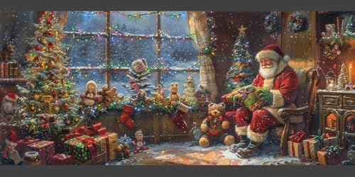 Weihnachten Diamond Painting Erwachsene Groß XXL 40x80cm,Weihnachtsmann Diamond Painting Zubehör Voll Set,5D Eckige Diamond Art Painting Kinder Strass Stickerei Malerei Set für Zimmer Deko Wohnzimmer Weihnachten Diamond Painting Erwachsene Groß XXL 40x80cm,Weihnachtsmann Diamond Painting Zubehör Voll Set,5D Eckige Diamond Art Painting Kinder Strass Stickerei Malerei Set für Zimmer Deko Wohnzimmer von Ruohuo