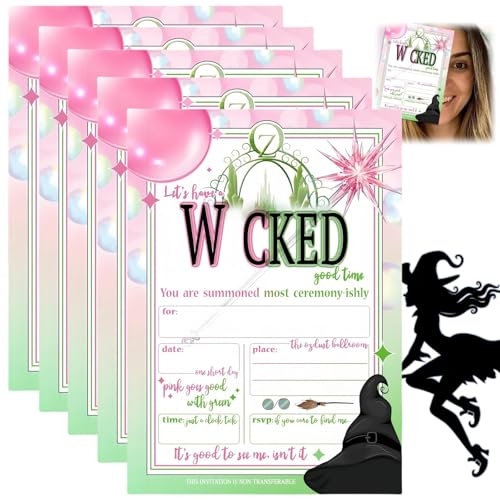 Geburtstagskarten mit Umschlägen, Geburtstagsparty-Einladungen, Hexenhut-Muster, Karnevals-/Event-Einladung, zum Betrachten von P/Arty-Einladungen, Let's Have A Wic/Keds Good Time, Party-Einladung Geburtstagskarten mit Umschlägen, Geburtstagsparty-Einladungen, Hexenhut-Muster, Karnevals-/Event-Einladung, zum Betrachten von P/Arty-Einladungen, Let's Have A Wic/Keds Good Time, Party-Einladung von Ruojiar