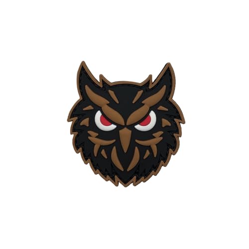 Ruoming 1 PVC Tactical Owl PVC Moral Patch Glow in Dark Hook Fastener, 6.5 x 6.0 cm (Schlamm) von Ruoming