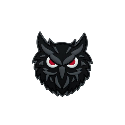 Ruoming 1 PVC Tactical Owl PVC Moral Patch Glow in Dark Hook Fastener, 6.5 x 6.0 cm (Schwarz) von Ruoming