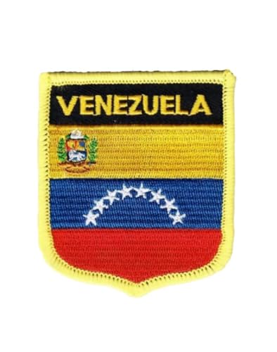 Ruoming 1 Stück Venezuela-Flaggen-Aufnäher zum Aufbügeln oder Aufnähen, bestickt, taktisch, militärisch, national, Venezuela (Venezuela) von Ruoming