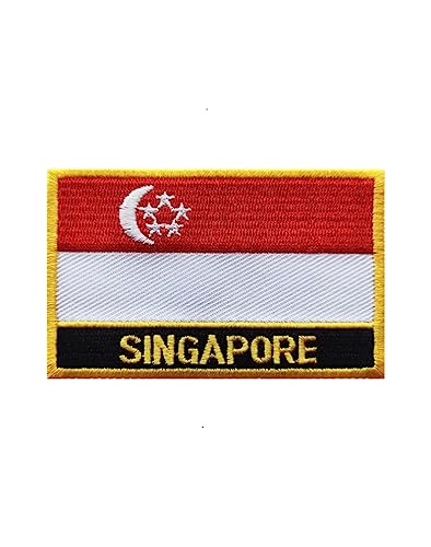 Ruoming 1 x Aufnäher mit Singapur-Flagge, zum Aufbügeln oder Aufnähen, bestickt, taktisch, Militär, National Singapur Ruoming 1 x Aufnäher mit Singapur-Flagge, zum Aufbügeln oder Aufnähen, bestickt, taktisch, Militär, National Singapur von Ruoming