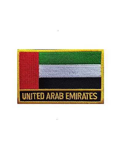 Ruoming 1 x Aufnäher mit UAE-Flagge, zum Aufbügeln oder Aufnähen, bestickt, taktisch, Militär, Nationale VAE (VAE) von Ruoming