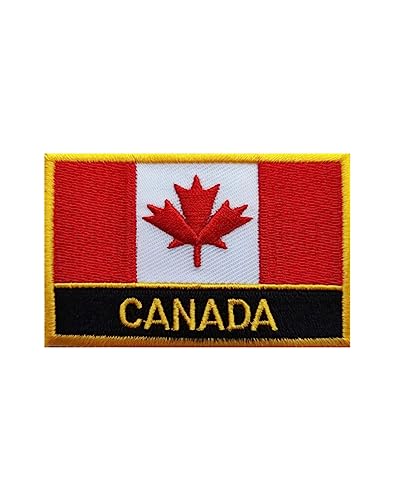 Ruoming 1 x Kanada-Flaggen-Aufnäher zum Aufbügeln oder Aufnähen, bestickt, taktisch, Militär, National, Kanada, Kanada von Ruoming