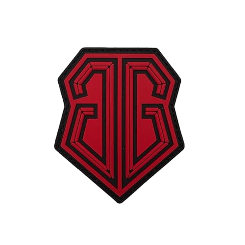 Ruoming 1 x Taktischer Moral-Patch, PVC-Gummi-Abzeichen mit Hakenverschluss, 6,8 x 8 cm (rot) von Ruoming