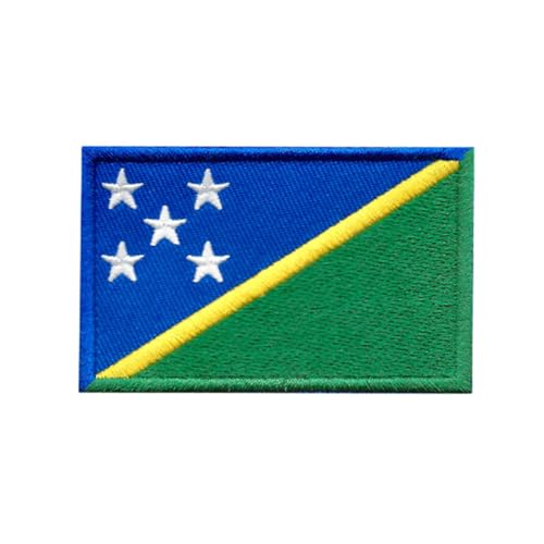 Ruoming Ruoming Aufnäher zum Aufbügeln, Motiv: Nationalflagge 1, 8 x 5 cm, bestickt, selbstklebend, für Kleidung, Taschen (Salomon), 1 Stück von Ruoming