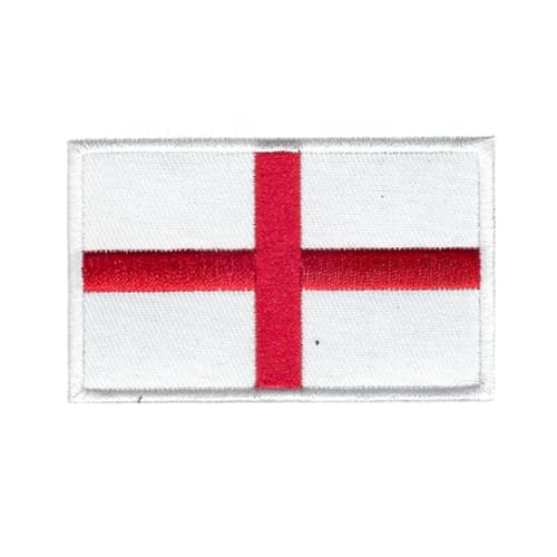 Ruoming Ruoming Aufnäher zum Aufbügeln, Nationalflagge, 8 x 5 cm, bestickt, selbstklebend, für Kleidung, Taschen, 1 Stück (England) von Ruoming