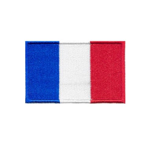 Ruoming Ruoming Aufnäher zum Aufbügeln, Nationalflagge, 8 x 5 cm, bestickt, selbstklebend, für Kleidung, Taschen, 1 Stück (Frankreich) von Ruoming
