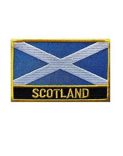 Ruoming Ruoming Aufnäher zum Aufbügeln, Nationalflagge, 8 x 5 cm, bestickt, selbstklebend, für Kleidung, Taschen, 1 Stück (Schottland) von Ruoming