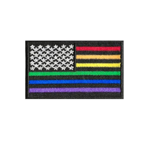 Ruoming Ruoming Aufnäher zum Aufbügeln, Nationalflagge, 8 x 5 cm, bestickt, selbstklebend, für Kleidung, Taschen, 1 Stück von Ruoming