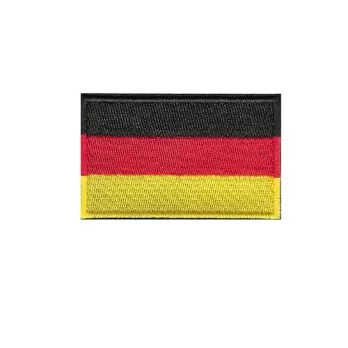 Ruoming Ruoming Aufnäher zum Aufbügeln, Nationalflagge, 8 x 5 cm, bestickt, selbstklebend, für Kleidung, Taschen, 1 Stück von Ruoming