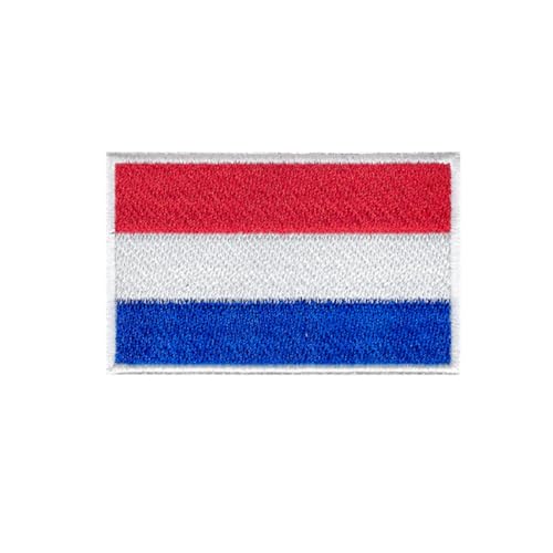 Ruoming Ruoming Aufnäher zum Aufbügeln, Nationalflagge, 8 x 5 cm, bestickt, selbstklebend, für Kleidung, Taschen (Niederlande), 1 Stück von Ruoming