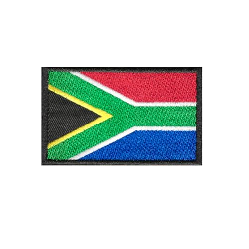 Ruoming Ruoming Aufnäher zum Aufbügeln, Nationalflagge, 8 x 5 cm, bestickt, selbstklebend, für Kleidung, Taschen (Südafrika) von Ruoming
