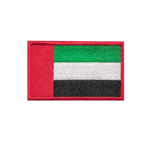 Ruoming Ruoming Aufnäher zum Aufbügeln, Nationalflagge, 8 x 5 cm, bestickt, selbstklebend, für Kleidung, Taschen (Vereinigte Arabische Emirate) von Ruoming