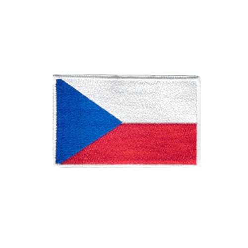 Ruoming Ruoming Aufnäher zum Aufbügeln, Nationalflagge 2, 8 x 5 cm, bestickt, selbstklebend, für Kleidung, Taschen (Tschechische Republik), 1 Stück von Ruoming
