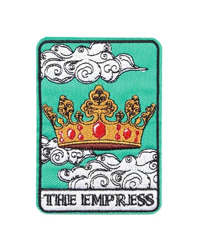 Ruoming Ruoming Dekorative Tarotkarten-Aufnäher zum Aufbügeln, bestickt, Sonne, Mond, mystisches Design, DIY-Aufnäher für Kleidung und Accessoires (Tarot9), 1 Stück von Ruoming