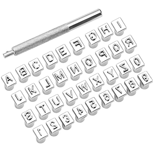 Ruqingg 6 mm Lederbuchstaben Number Stempel Set Leder -Prägen -Kit Alphabet schnitzen Punschwerkzeug für DIY Handmade Art 36pcs Ruqingg 6 mm Lederbuchstaben Number Stempel Set Leder -Prägen -Kit Alphabet schnitzen Punschwerkzeug für DIY Handmade Art 36pcs von Ruqingg