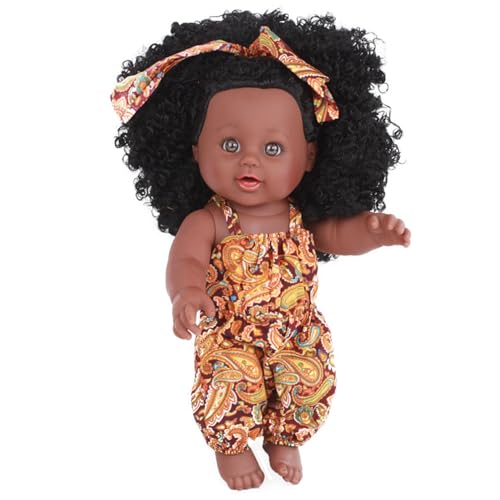 Schwarze Babypuppen 14 Zoll weich bewegungsfähiges Joint Afroamerikaner Realistisches Babypuppen Mädchen mit lockigem Haar und tragbare Kleidung Vinyl Posen kleine Puppe für Kindergeschenke (gelbe) r Schwarze Babypuppen 14 Zoll weich bewegungsfähiges Joint Afroamerikaner Realistisches Babypuppen Mädchen mit lockigem Haar und tragbare Kleidung Vinyl Posen kleine Puppe für Kindergeschenke (gelbe) r von Ruqingg