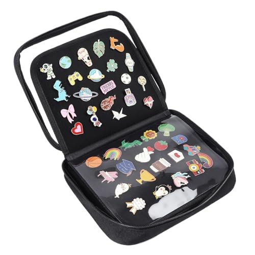 Anstecknadeltasche, 6 Seiten Pin Sammelbuch – Broschen-Aufbewahrungs-Organizer, Tragetasche für Sportveranstaltungen, Ohrringe, Büroklammern, Trading Display von Rurunklee