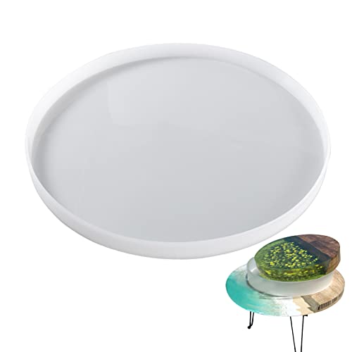 Runde Harzformen, Große Silikonformen für Epoxidharz Epoxidharz Tisch Formen für River Coffee Desk Tischuhrform Charcuterie Board Art Home Decoration von Rurunklee
