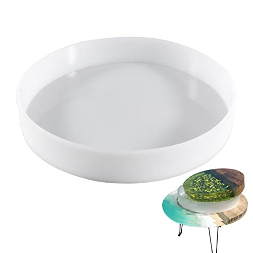 Runde Harzformen, Große Silikonformen für Epoxidharz Epoxidharz Tisch Formen für River Coffee Desk Tischuhrform Charcuterie Board Art Home Decoration von Rurunklee