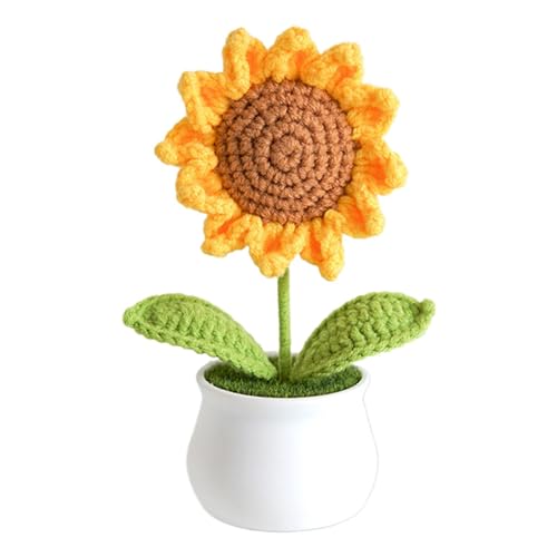 Rurunklee Niedliche, handgefertigte Häkelblumen, kleine Topf-Strick-Schreibtisch-Dekorationen, Heimdekoration, Auto-Armaturenbrett-Dekorationen, Häkeln, künstliche Blume Rurunklee Niedliche, handgefertigte Häkelblumen, kleine Topf-Strick-Schreibtisch-Dekorationen, Heimdekoration, Auto-Armaturenbrett-Dekorationen, Häkeln, künstliche Blume von Rurunklee