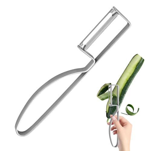Rurunklee Schäler aus Edelstahl, Schäler aus Edelstahl, hängender Obstschäler, Schäler aus Metall für Gemüse, , Kartoffelschäler für die Küche, Schäler Rurunklee Schäler aus Edelstahl, Schäler aus Edelstahl, hängender Obstschäler, Schäler aus Metall für Gemüse, , Kartoffelschäler für die Küche, Schäler von Rurunklee