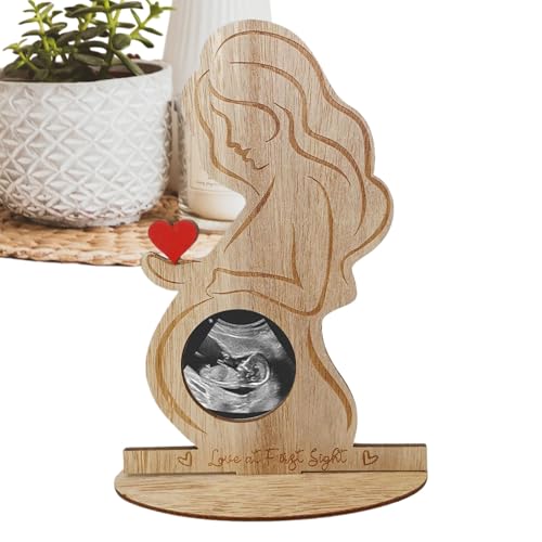 Sonogramm Bilderrahmen Holz Sonogramm Fotoalbum Baby Andenken Schwangerschaft Ankündigung Tischplatte Dekoration für Tische Nachttische Schlafzimmer von Rurunklee