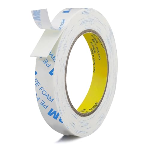 Rusoz Doppelseitiges Klebeband, extra stark, weißes PE-Schaum, wasserdicht, Montageband, 5 m lang, 1,5 cm breit, für die Dekoration von Haus und Auto Rusoz Doppelseitiges Klebeband, extra stark, weißes PE-Schaum, wasserdicht, Montageband, 5 m lang, 1,5 cm breit, für die Dekoration von Haus und Auto von Rusoz