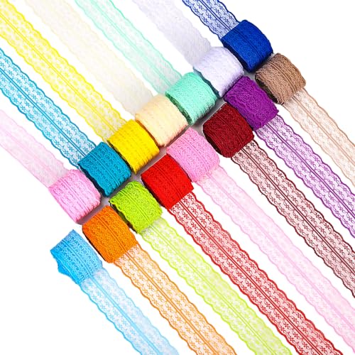 Rustark 15 Rollen 4.5cm x 10m Bunte Spitzenband mit floralem Muster Floral Spitze Band Farbig Spitzeband Lace Ribbon für Geschenkverpackung DIY Scrapbooking Party Dekoration Handwerk Rustark 15 Rollen 4.5cm x 10m Bunte Spitzenband mit floralem Muster Floral Spitze Band Farbig Spitzeband Lace Ribbon für Geschenkverpackung DIY Scrapbooking Party Dekoration Handwerk von Rustark
