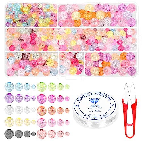 Rustark 502 Stück 4 Größen Bunte Kristall Acryl Perlen 6mm 8mm 10mm 12mm Runde Crackle Glasperlen Bastelperlenmit Kristallschnur Colored Acrylic Crystal Crackle Beads für Schmuckherstellung Rustark 502 Stück 4 Größen Bunte Kristall Acryl Perlen 6mm 8mm 10mm 12mm Runde Crackle Glasperlen Bastelperlenmit Kristallschnur Colored Acrylic Crystal Crackle Beads für Schmuckherstellung von Rustark
