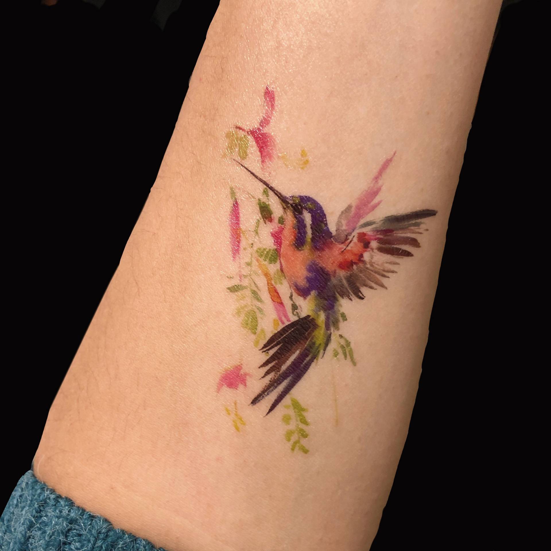 Kolibri Tattoo, Temporäres Wasserdichtes Tattoo Kolibri Tattoo, Temporäres Wasserdichtes Tattoo von RusticSensation