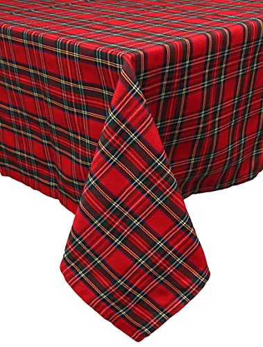 Ruth&Boaz Traditional Scottish Tartan Plaid Square Tablecloth for Famly Dinners & Christmas Parties (Red, 140cmX305cm) von Ruth&Boaz