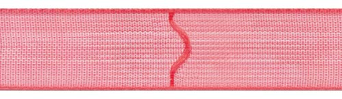 Raffrolloband 18 mm, Rapport (Schlaufenabstand) 15 cm/Aufmachung 10 m, Polyester, farbig halbtransparent, 1000 x 1.8 x 0.1 cm (rot) von Ruther & Einenkel