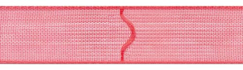 Raffrolloband 18 mm, Rapport (Schlaufenabstand) 15 cm/Aufmachung 10 m, Polyester, farbig halbtransparent, 1000 x 1.8 x 0.1 cm (rot) von Ruther & Einenkel