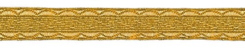 Ruther & Einenkel Borte Dekorationsband (Halbkreis) 16 mm, Gold/Aufmachung 5 m, Polyester, PE-Film, 500 x 1.6 x 0.1 cm, 5 von Ruther & Einenkel