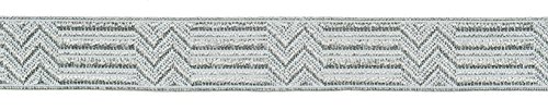 Ruther & Einenkel Borte Dekorationsband (Zick-Zack) 10 mm, alusilber/Aufmachung 5 m, Polyester, PE-Film, alu Silber, 500 x 1 x 0.1 cm von Ruther & Einenkel