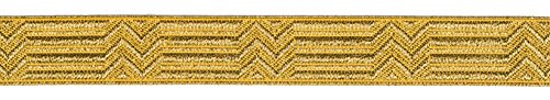 Ruther & Einenkel Borte Dekorationsband (Zick-Zack) 15 mm, Gold/Aufmachung 5 m, Polyester, PE-Film, 500 x 1.5 x 0.1 cm, 5 von Ruther & Einenkel