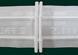 Ruther & Einenkel Faltenband mit 2 Falten, 50 mm, weiß, 200% / Aufmachung 10 m von Ruther & Einenkel