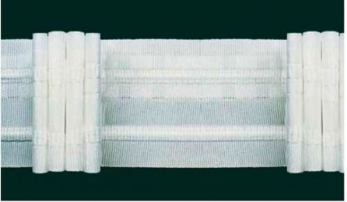 Ruther & Einenkel Faltenband mit 3 Falten, 50 mm, weiß, 250% / Aufmachung 10 m von Ruther & Einenkel