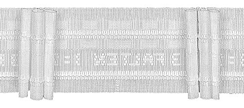 Ruther & Einenkel Faltenband mit 3 Falten 50 mm, 250% / Aufmachung 10 m, Polyester, weiß, 1000 x 5 x 0.2 cm von Ruther & Einenkel