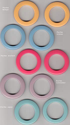 Ruther & Einenkel Stoffösen 5 Farben bunt je 2 Stück pro Farbe für Stoffe bis 4 mm von Ruther & Einenkel